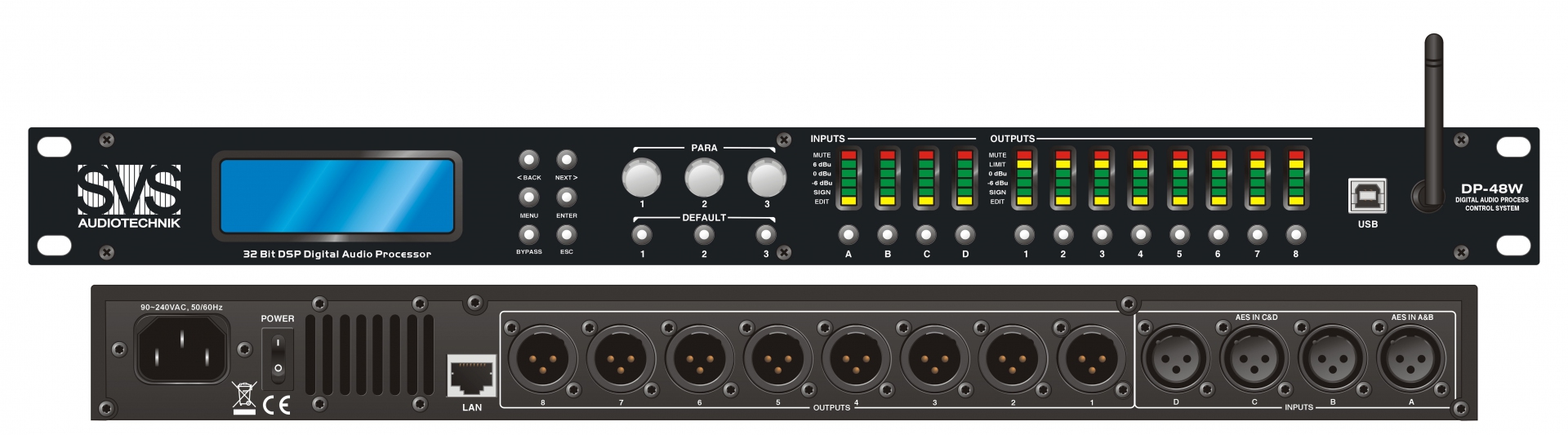 SVS Audiotechnik DP-48W Цифровой процессор: 4 входа 8 выходов в Таштаголе
