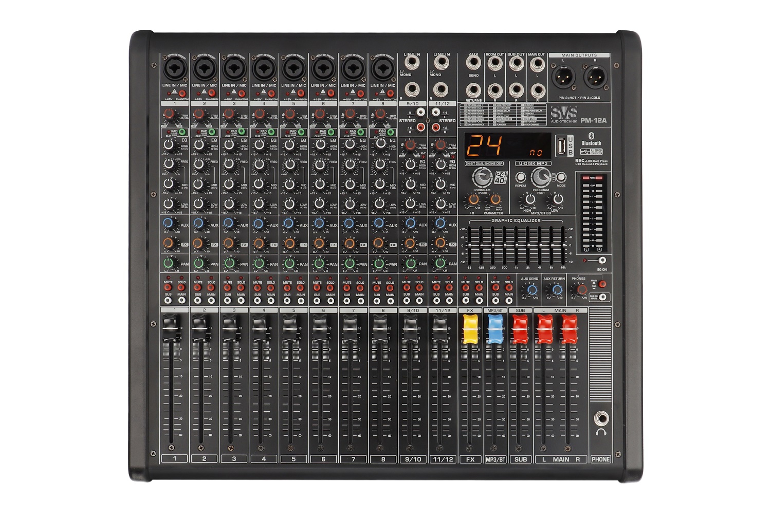 SVS Audiotechnik mixers PM-12A Активный аналоговый микшерный пульт, 12-канальный в Таштаголе